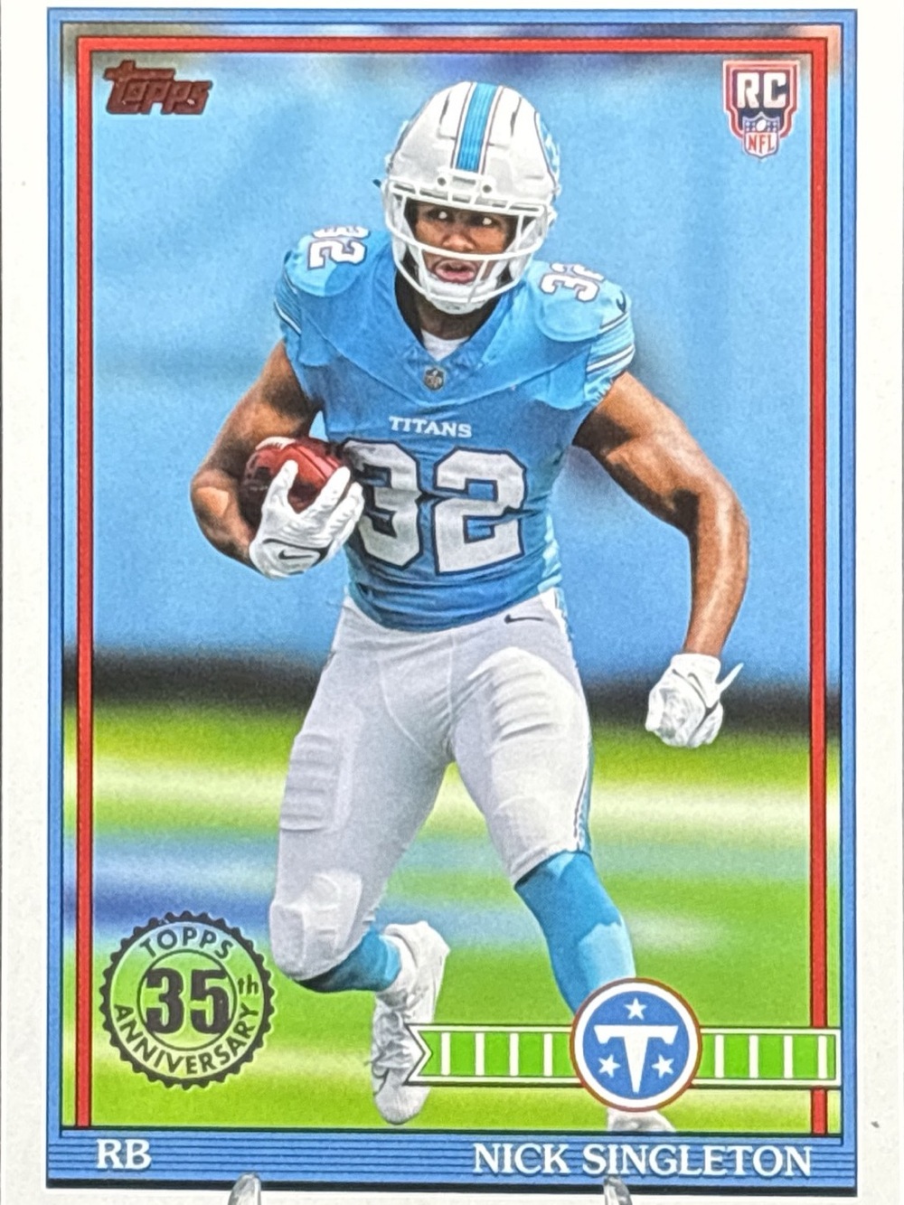 Topps Nick Singleton Rookie Titans Football Card